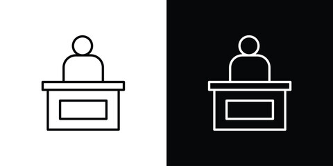 Court trial icon In Trendy Design Vector Eps 10