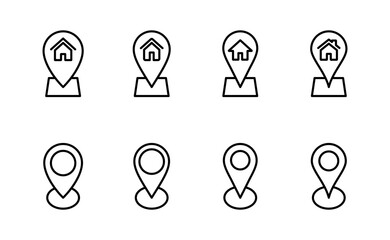 Fototapeta premium Address icon vector. home location sign and symbol. pinpoint
