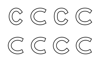 Copyright icon vector. copyright sign and symbol