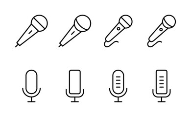Microphone icon vector. karaoke sign and symbol