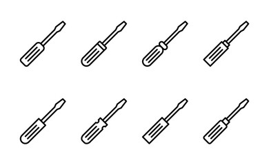 Screwdriver icon vector.tools sign and symbol