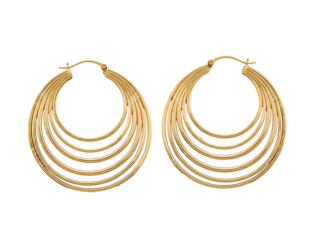 Elegant and Delicate Gold Hoop Earrings Displayed with Warm Lighting to Showcase its Sophistication and Design
