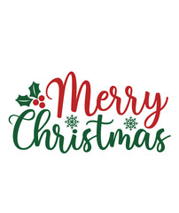 Fototapeta premium Merry Christmas typography clip art design on plain white transparent isolated background for card, shirt, hoodie, sweatshirt, apparel, card, tag, mug, icon, poster or badge