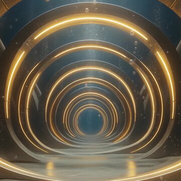 futuristic neon liminal space