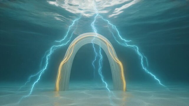 futuristic neon liminal space