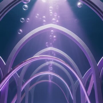 futuristic neon liminal space