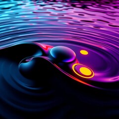 Vibrant Colorful Liquid Waves Art