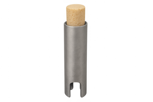 Wine cork remover preparing for opening bottle