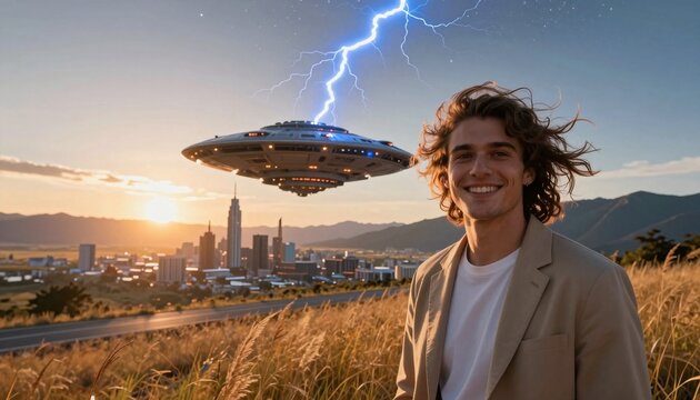 Alien Encounter at Sunset