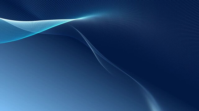 Wave motion of blue soft tones gradient background. Abstract Technology and Wellness 4K Video.