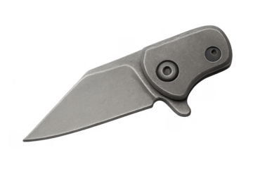Everyday carry folding knife with stonewashed blade