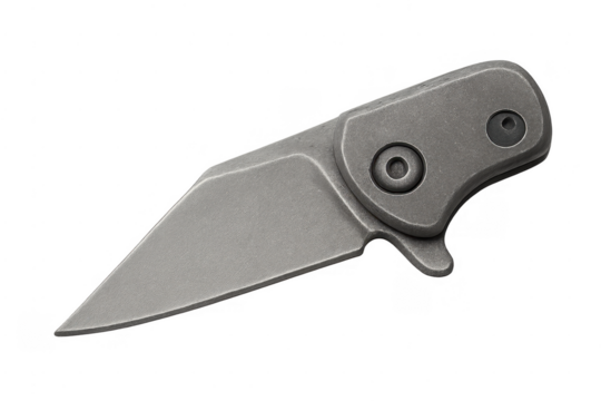 Everyday carry folding knife with stonewashed blade