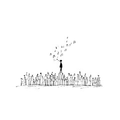 Can you hear the music of the crowd a symphony of voices rising together in perfect harmony and unity today