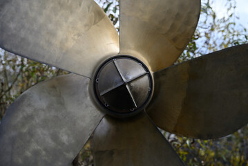 Russian Submarine in the Hamburg Port. Old russian submarine with seagulls at the Hamburg Harbor. Landungsbrücken.