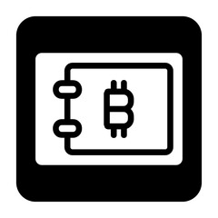 Fototapeta premium Crypto vector icon, clip art, and symbol. Flat design of crypto icon concept and simple design