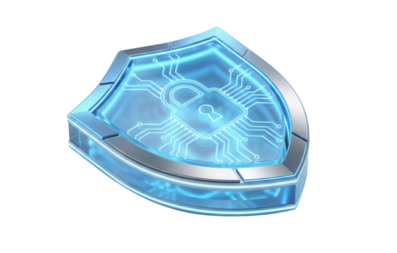 Digital Cyber Security Shield Protection Technology Concept