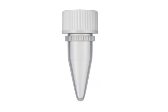 Microcentrifuge tube with screw cap transparent background