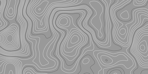 Abstract wavy curve geography topography lines contours map background. Topography white wave lines vector background.	