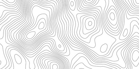 Abstract wavy curve geography topography lines contours map background. Topography white wave lines vector background.  © Ahmad Araf