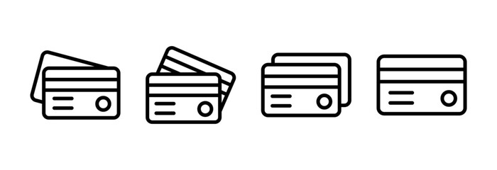 Obraz premium Credit card icon vector illustration. Credit card payment sign and symbol