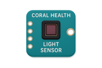 Coral health light sensor device monitoring marine ecosystems