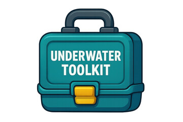 Naklejka premium Underwater toolkit vector illustration for equipment repair