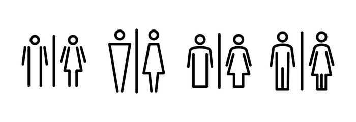 Toilet icon vector illustration. Girls and boys restrooms sign and symbol. bathroom sign. wc, lavatory