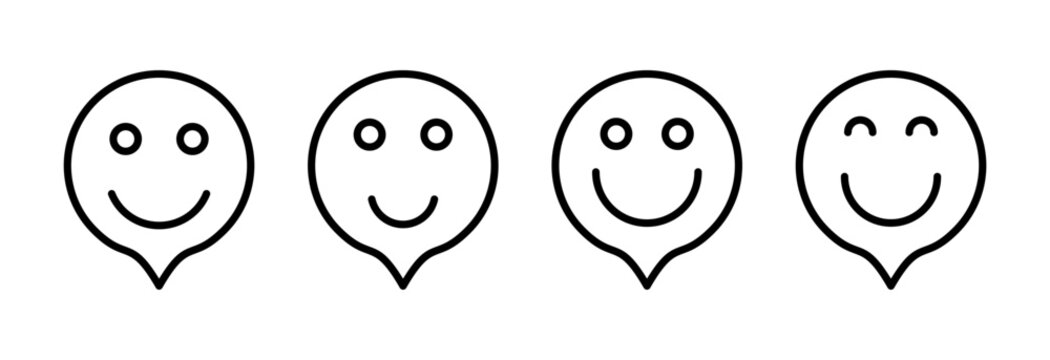 smile icon vector illustration. smile emoticon icon. feedback sign and symbol