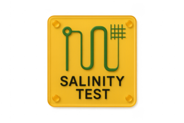 Salinity test icon for water quality measurement
