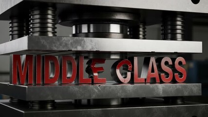 Middle Class Being Crushed in Hydraulic Press
