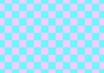Abstract seamless checkered pattern. Japanese Colorful Checkered Vector Seamless Pattern