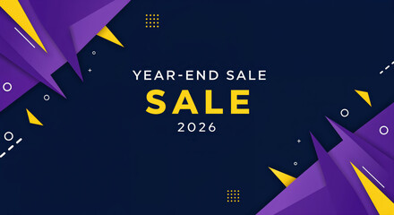 Year-End Sale 2026: An eye-catching promotional image showcases the allure of the year-end sale with bold typography and a modern geometric design, inviting customers to seize the moment