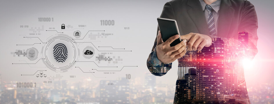 Biometric fingerprint identification and cybersecurity system ensuring secure access, identity verification, cloud data protection, and digital safety Vouch