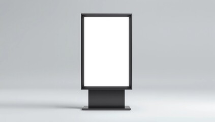 Blank white mock up light box, billboard 