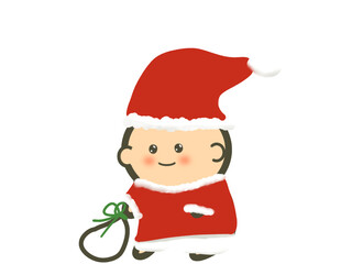 Christmas baby Santa cute baby character present 