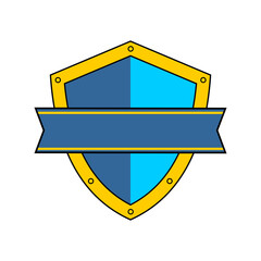 shield with ribbon