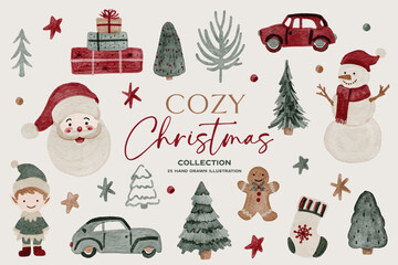 Cozy Watercolor Christmas Holidays