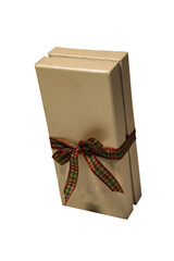 Beige gift box isolated