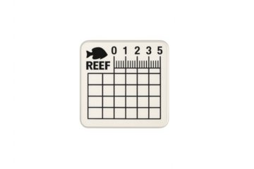 Reef fish size measurement grid icon