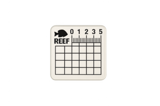 Reef fish size measurement grid icon
