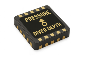 Pressure diver depth sensor detecting underwater conditions