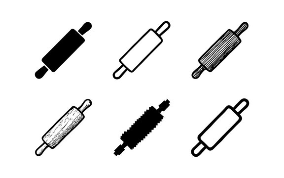 Diverse rolling pin designs for baking enthusiasts in various artistic styles