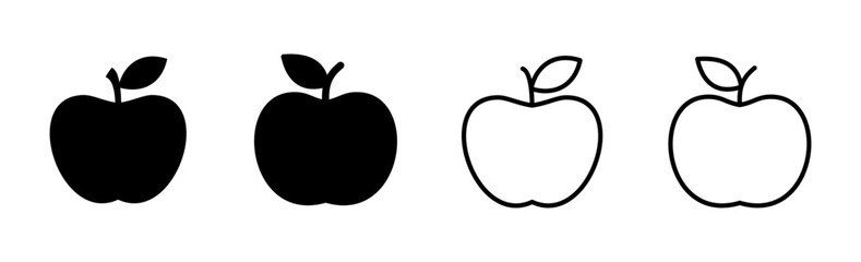 Apple icon set. Apple vector icon. apple symbols for your web design.