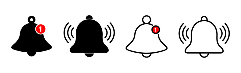 Bell Icon set. Notification icon for your web site design