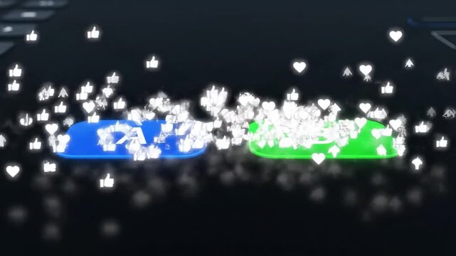 A visualization of an A/B test showing one option clearly winning in user engagement