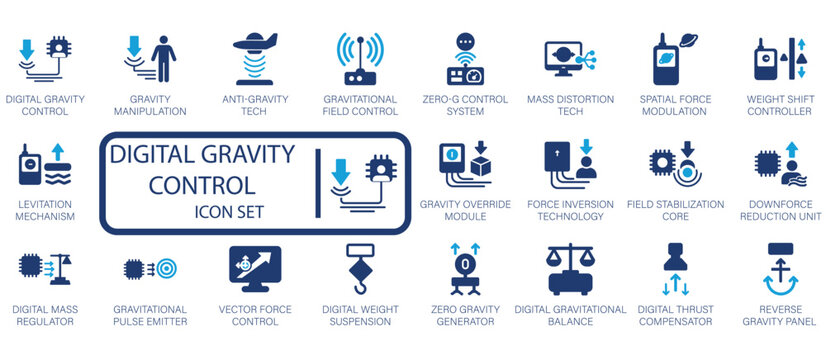 Wireless Technology vector icon set. Featuring remote control, data transfer, signal, router, drone, IoT, and communication icons for modern tech and networking apps.