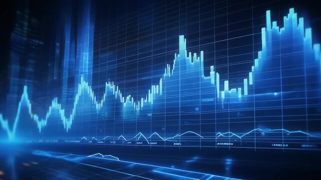 Dynamic Financial Chart: Visualize the ebbs and flows of the market through this striking depiction of financial data, showcasing the volatility and potential within the economic landscape.