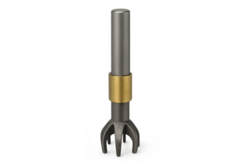 Espresso coffee distributor and wdt tool on transparent background