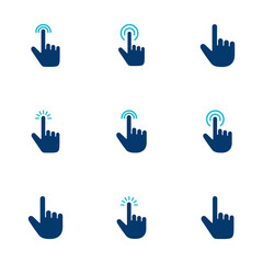 Fototapeta premium Hand click icon vector isolated on white background. pointer icon vector. hand cursor icon vector