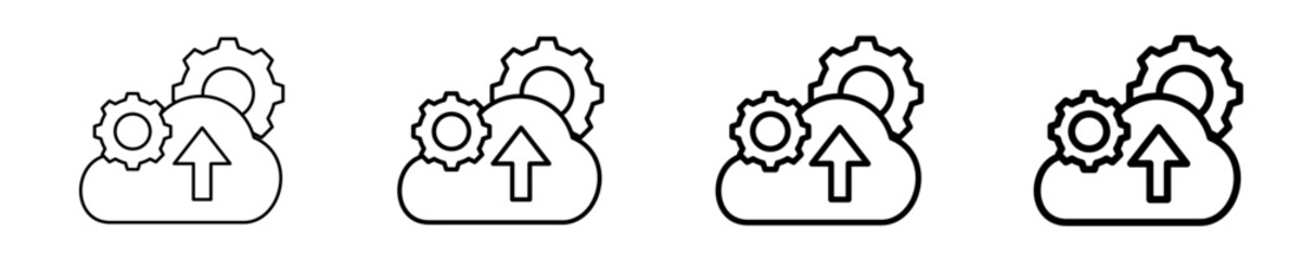 Saas  Icon Set Different Style Collection